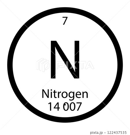 nitrogen symbol vector 122437535