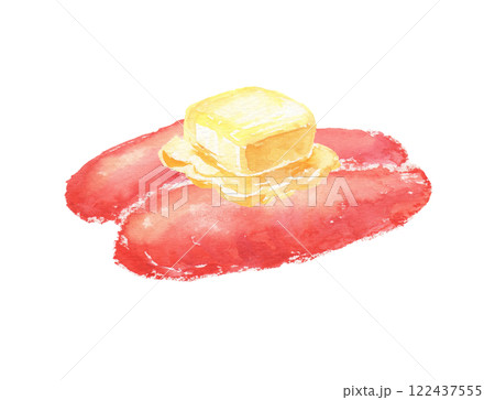 たらこバターの水彩イラスト たらこバターの水彩イラスト 122437555