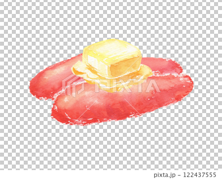 たらこバターの水彩イラスト たらこバターの水彩イラスト 122437555