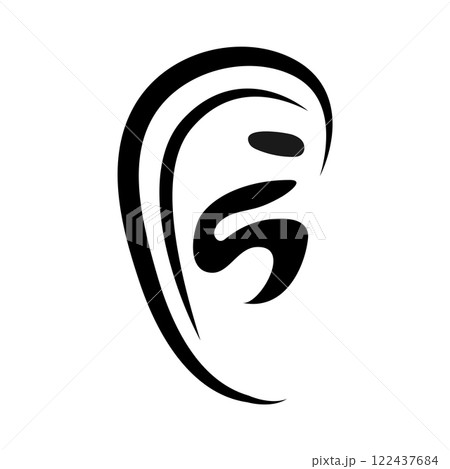 Ear vector icon Ear vector icon 122437684