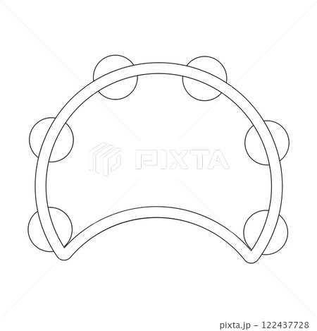 tambourine icon traditional musical instruments vector 122437728