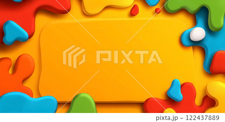 Colorful Playful Background with Blank Space for Creative Projects Colorful Playful Background with Blank Space for Creative Projects 122437889