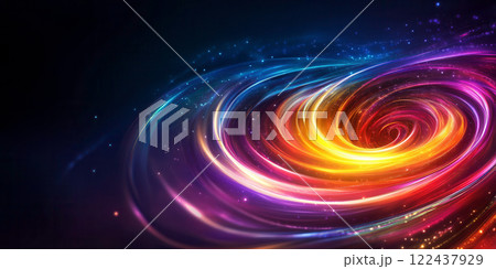 Colorful Swirling Galaxy Background with Bright Stars and Light Effects Colorful Swirling Galaxy Background with Bright Stars and Light Effects 122437929