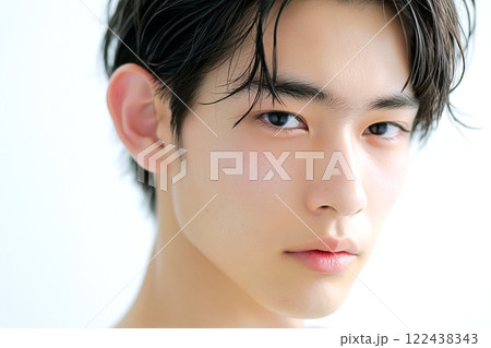 イケメン美肌男性「AI生成画像」 122438343