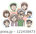 高齢者をみんなでサポートするイメージ 122438473