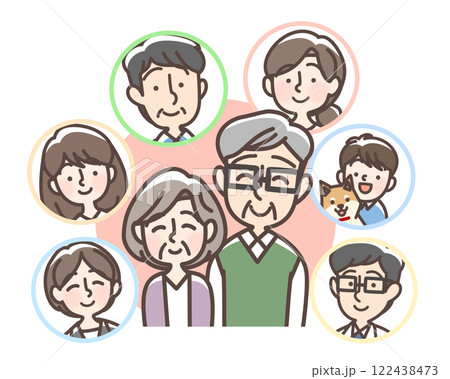 高齢者をみんなでサポートするイメージ 高齢者をみんなでサポートするイメージ 122438473