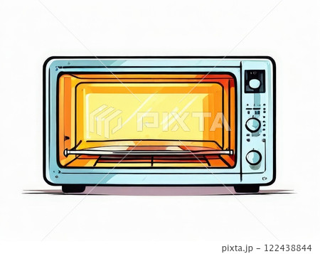 Illustrated Image of a Classic Toaster Oven the AI Image Generator, 122438844