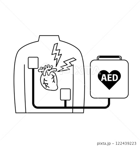 AEDのイメージイラスト 122439223