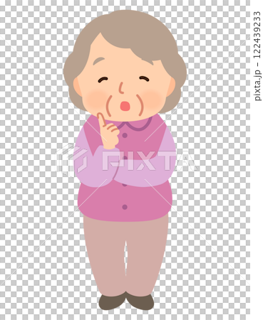 Elderly woman, facial expression pose, senior, elderly, late elderly Elderly woman, facial expression pose, senior, elderly, late elderly 122439233
