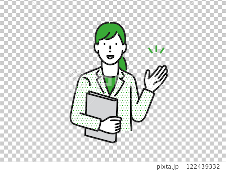 一位身著西裝的女商人在指路 122439332