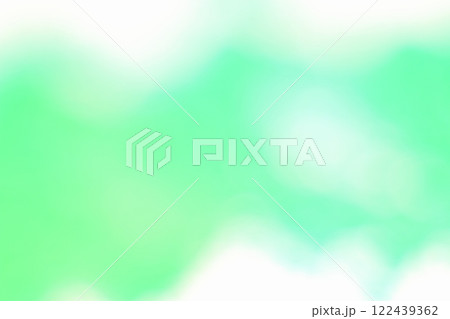 明るい緑色系(ターコイズグリーン)のふんわりな背景 明るい緑色系(ターコイズグリーン)のふんわりな背景 122439362