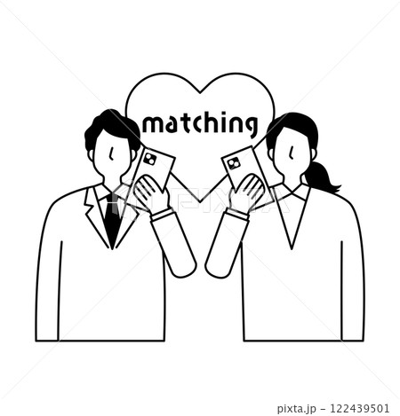 マッチングアプリと男女 122439501