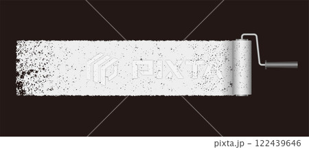 ペイントローラーで塗った白い背景イラスト 122439646