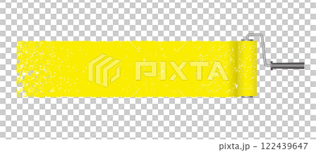 Yellow background illustration painted with a paint roller Yellow background illustration painted with a paint roller 122439647