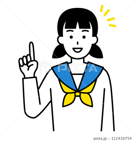 アイデアをひらめく女子学生 122439754