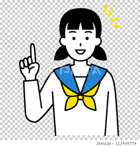 A female student coming up with an idea 122439754