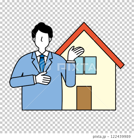 Man selling a house 122439989