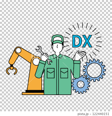 Illustration of manufacturing industry digital transformation Illustration of manufacturing industry digital transformation 122440151