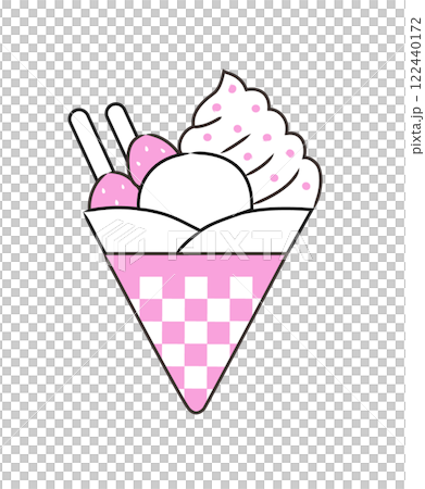 イラスト素材:かわいくて美味しそうなクレープ_アイコン イラスト素材:かわいくて美味しそうなクレープ_アイコン 122440172