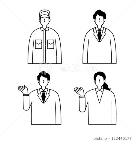 人物のセットイラスト 人物のセットイラスト 122440177