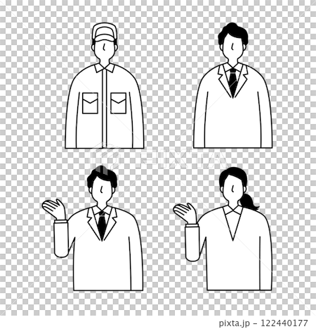 人物のセットイラスト 人物のセットイラスト 122440177