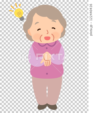 Elderly woman, facial expression pose, senior, elderly, late elderly 122440416