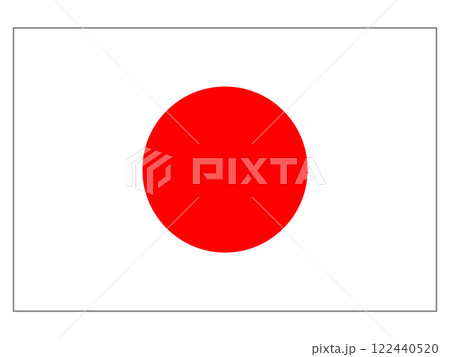 日本の国旗のアイコン 122440520