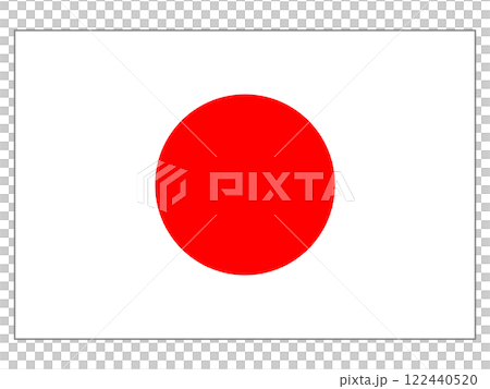 日本の国旗のアイコン 122440520