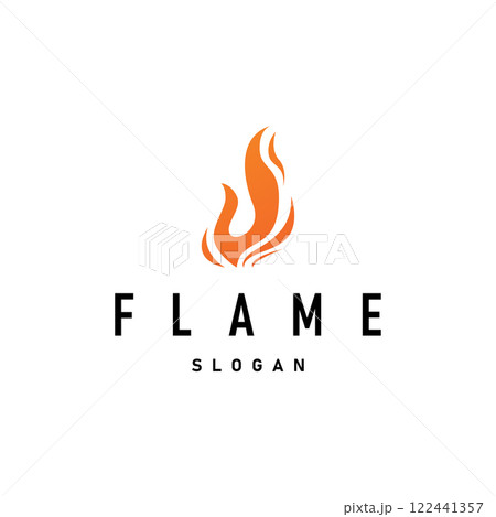 flame logo symbol burning fire design with simple minimalist concept brand template flame logo symbol burning fire design with simple minimalist concept brand template 122441357