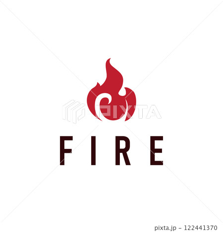 flame logo symbol burning fire design with simple minimalist concept brand template flame logo symbol burning fire design with simple minimalist concept brand template 122441370