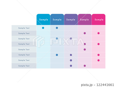 企画書に使えるシンプルな表テンプレート素材 122441661