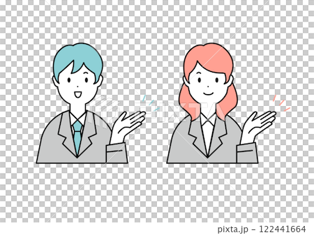 商務人士給予解釋或指導的插圖資料 122441664