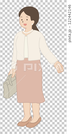 式典に出席する保護者のベクターイラスト 式典に出席する保護者のベクターイラスト 122442146