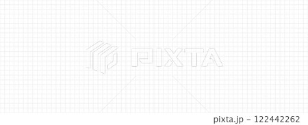 Journal planer page with dotted grid. Seamless checkered texture. Simple square graph paper texture. Retro bullet notebook background. Repeated school math sheet wallpaper. Vector workbook template 122442262