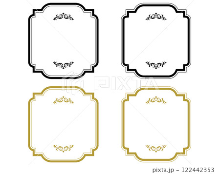 星のアンティークフレーム〜ブラックとゴールドのセット〜 122442353