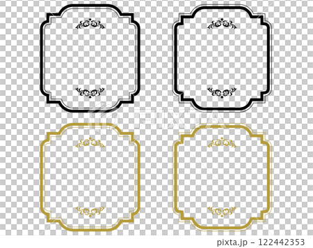 星のアンティークフレーム〜ブラックとゴールドのセット〜 122442353