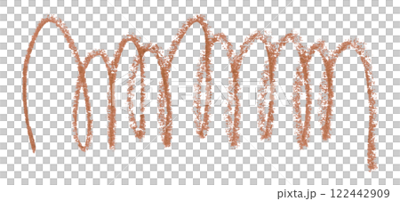brown pencil strokes isolated on transparent background 122442909