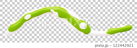 green watercolor drop zigzag isolated on transparent background 122442921