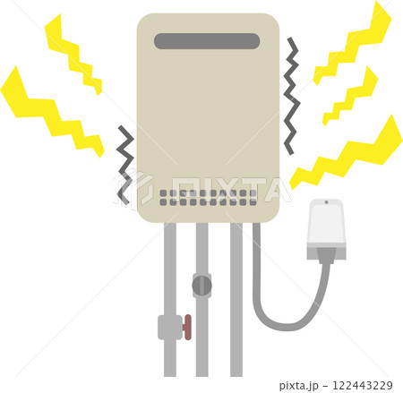 給湯機から騒音が出ているイメージ素材 給湯機から騒音が出ているイメージ素材 122443229