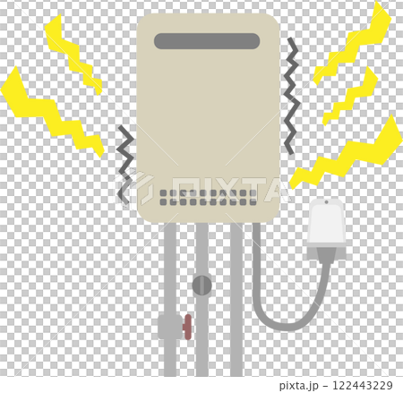 給湯機から騒音が出ているイメージ素材 給湯機から騒音が出ているイメージ素材 122443229