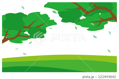 シンプルでかわいい風景のベクターイラスト背景素材 122443642