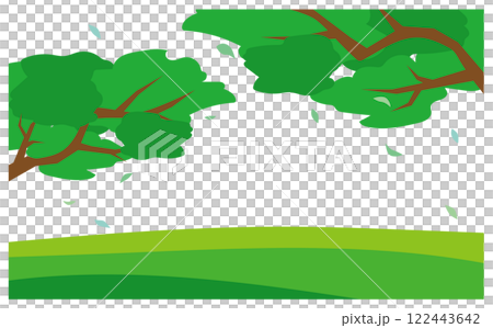 シンプルでかわいい風景のベクターイラスト背景素材 122443642