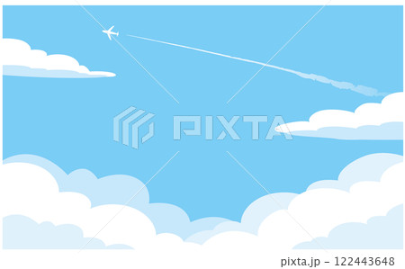 シンプルでかわいい風景のベクターイラスト背景素材 122443648