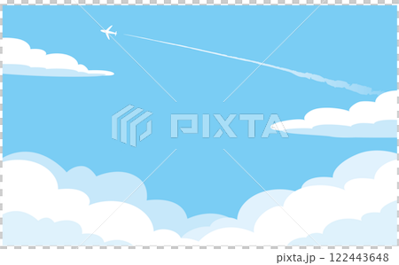 シンプルでかわいい風景のベクターイラスト背景素材 122443648