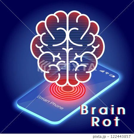 The concept of brain rot affecting the mental health of young people 122443857