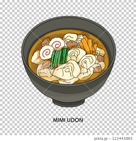 栃木名物　耳うどんのイラスト 122443865