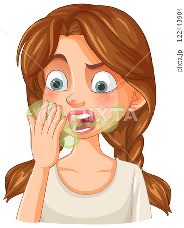 Concerned Girl with Bad Breath Concerned Girl with Bad Breath 122443904