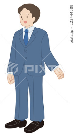 スーツの男性のベクターイラスト スーツの男性のベクターイラスト 122444389
