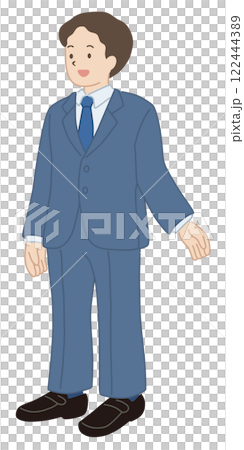 スーツの男性のベクターイラスト スーツの男性のベクターイラスト 122444389