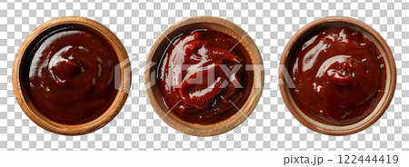 Bowl with Barbecue Sauce 122444419